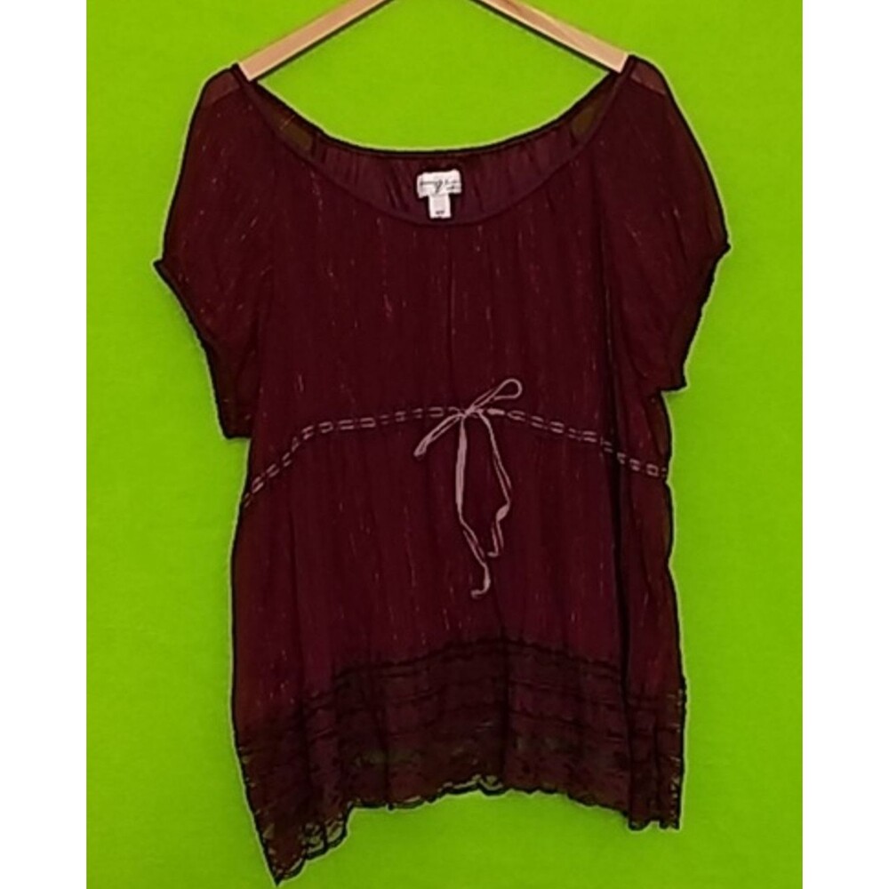 Women's Lane Bryant/Venezia Size 18/20 Burgundy Blouse/Top NEW